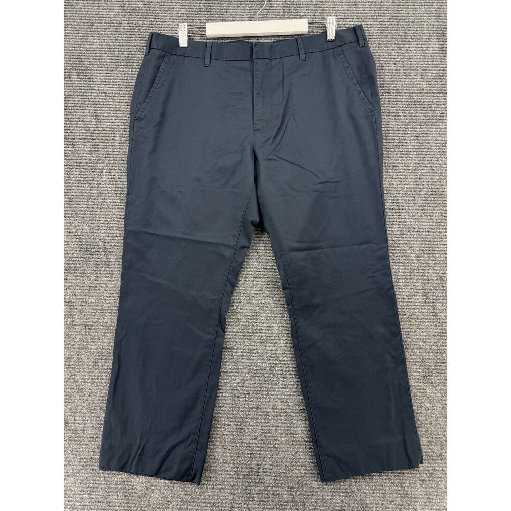 Bonobos Pants Mens 38x30 Blue Slim Fit Monday Dress Chino 100% Cotton Flat Front